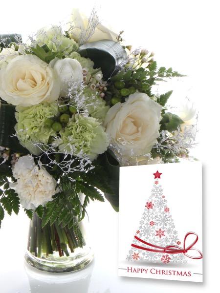 Joulukimppu ja joulukortti (valk)